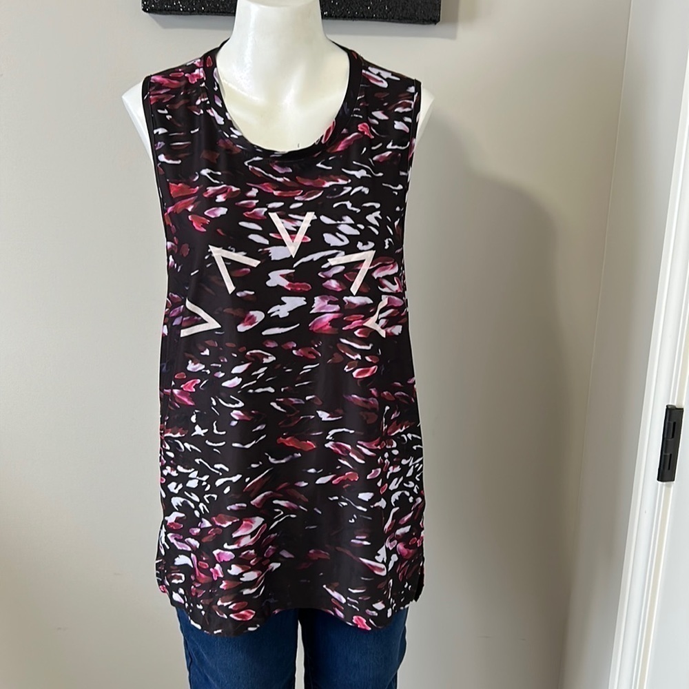 VARLEY Buckley Active Tank Red Black Tank Top Open Back Sz M